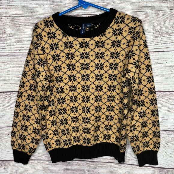 Janie and Jack Boys Geo Snowflake Cozy Winter Fair Isle Sweater Size 4 - Picture 8 of 9